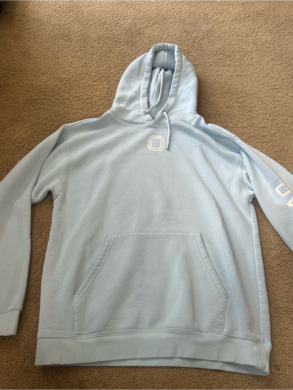 Overtime Light Blue Men's Hoodie Sweatshirt